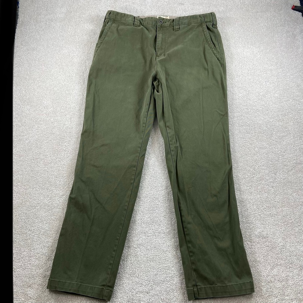 The Territory Ahead Chinos Mens 36x32 Olive Green Stretch Straight Leg Pants